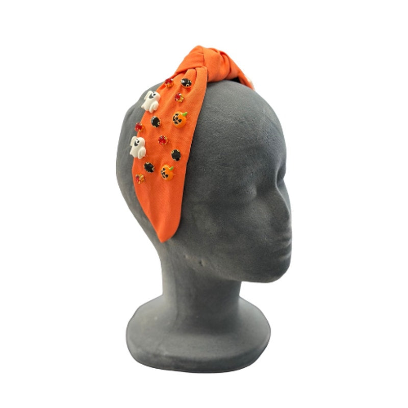 Halloween Jeweled Headband Orange
