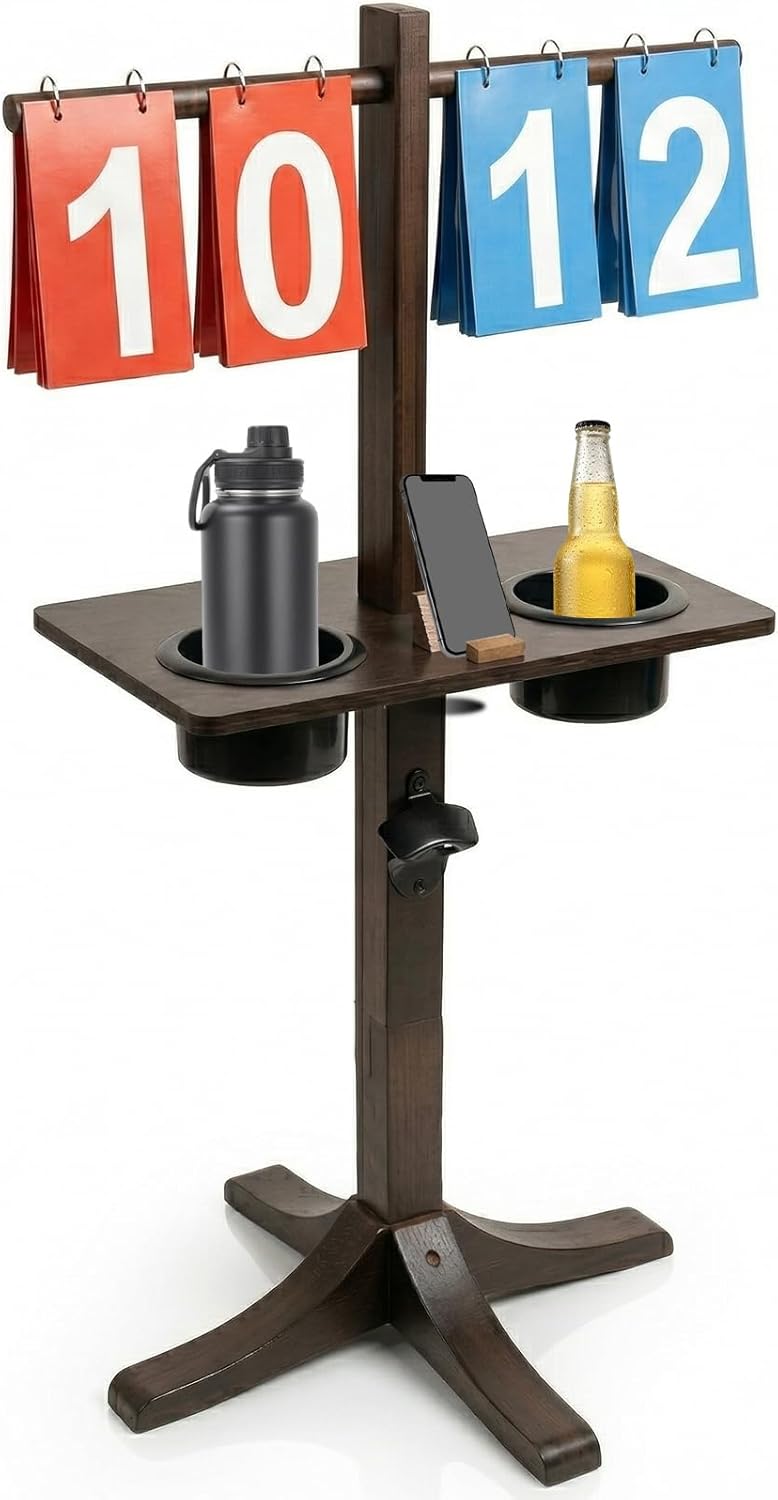 Cornhole Scoreboard with Drink Holder and Bottle Opener Rental