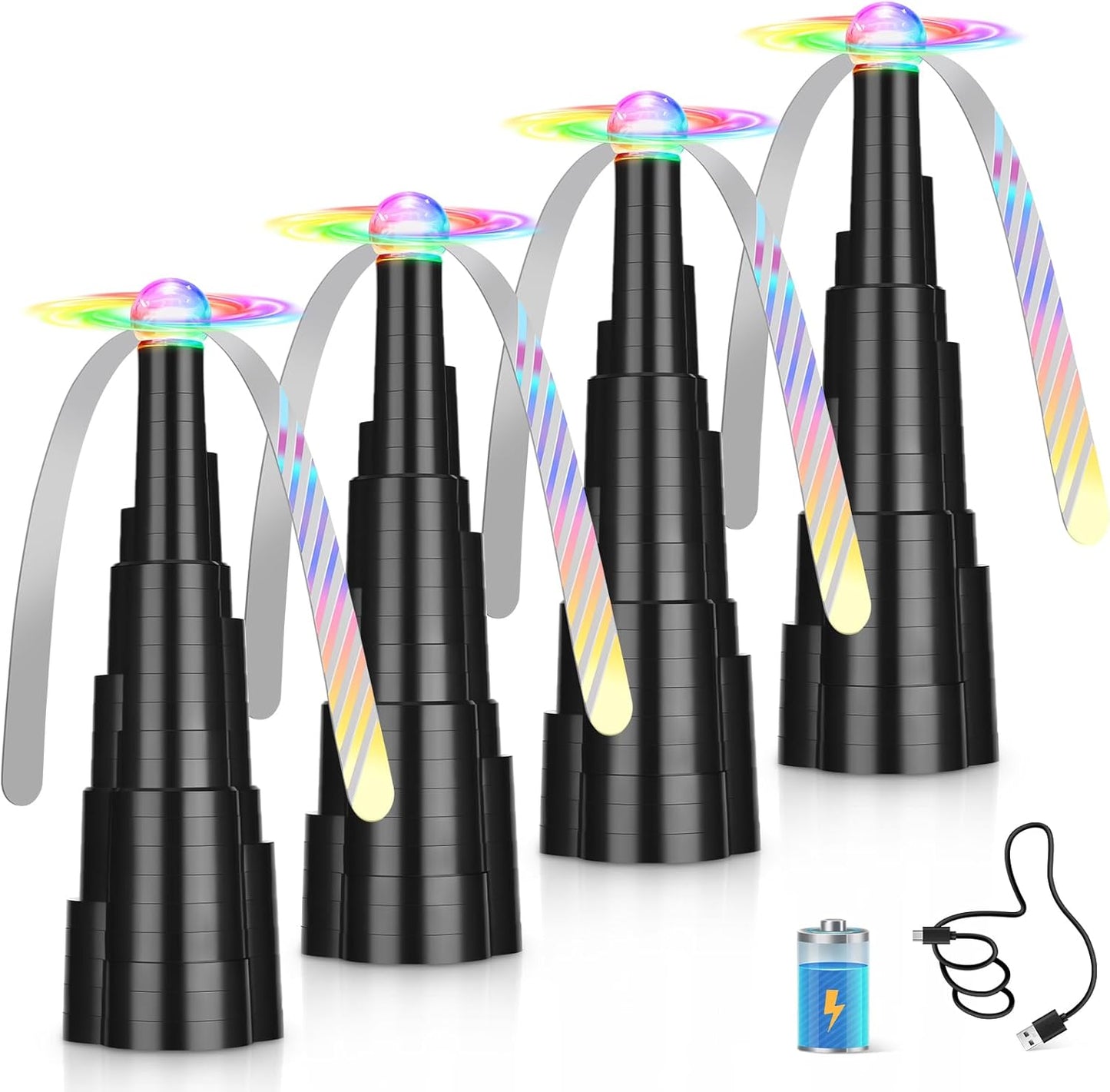 4-Pack Rechargeable Fly Fans Rental