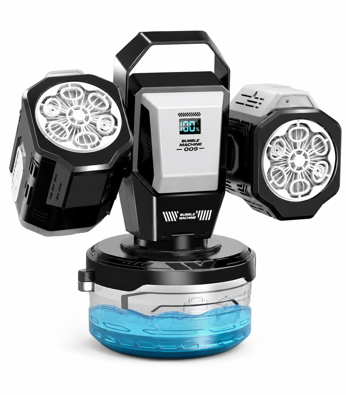 Bubble Machine with RGB Light, 360 Rotation- Rental