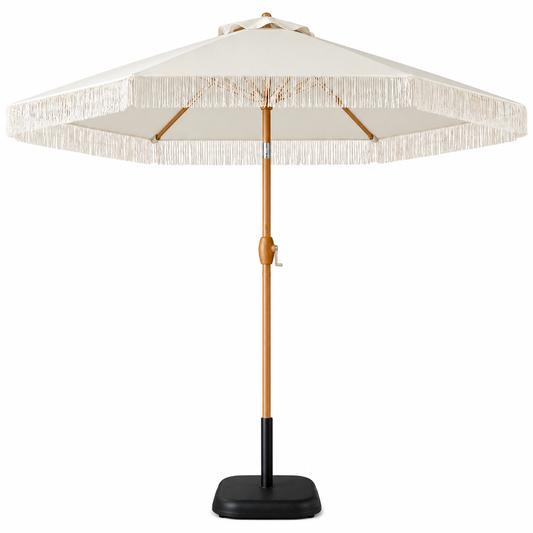 White Fringe Umbrella Rental