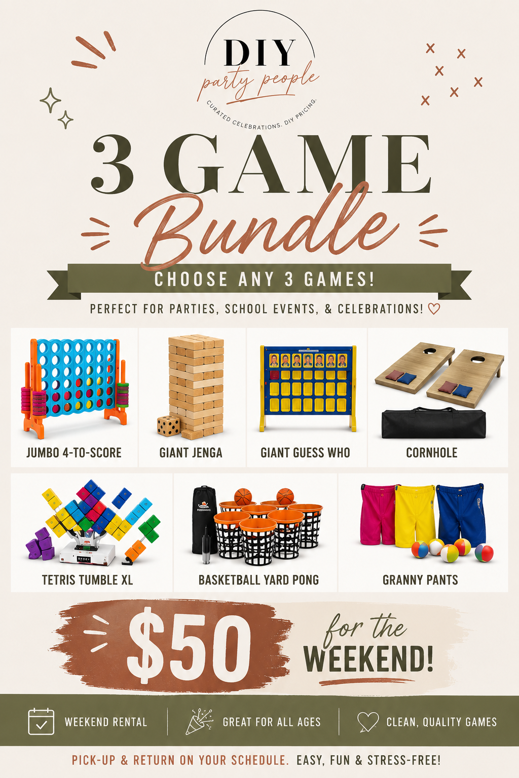 Yard Game Bundle Package