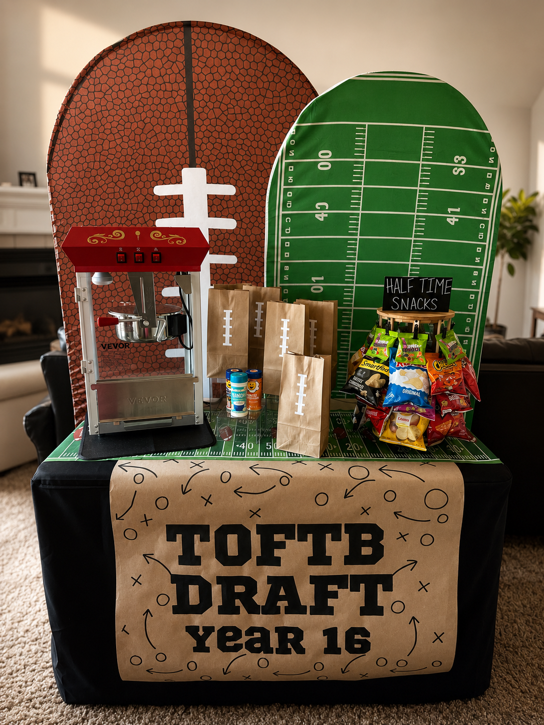 Football Watch Party Set-Up
