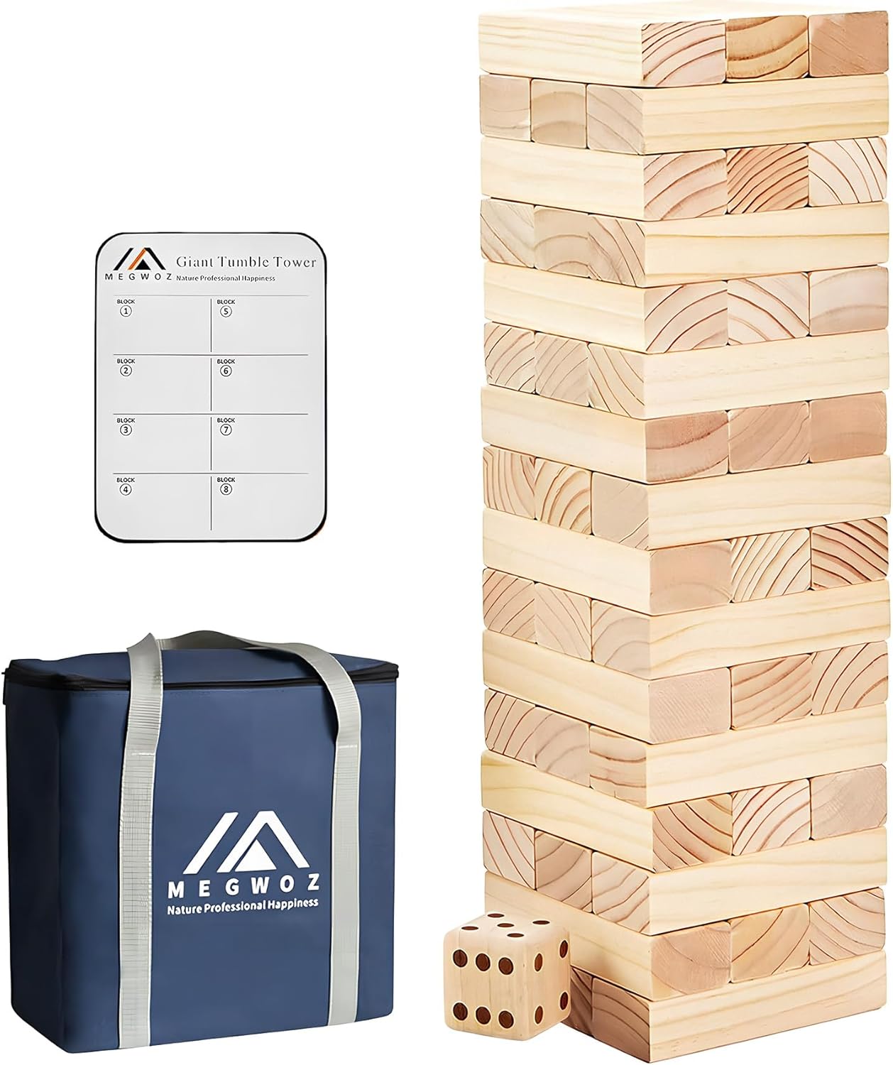 Giant Tumble Tower- 60 Wooden Blocks Rental