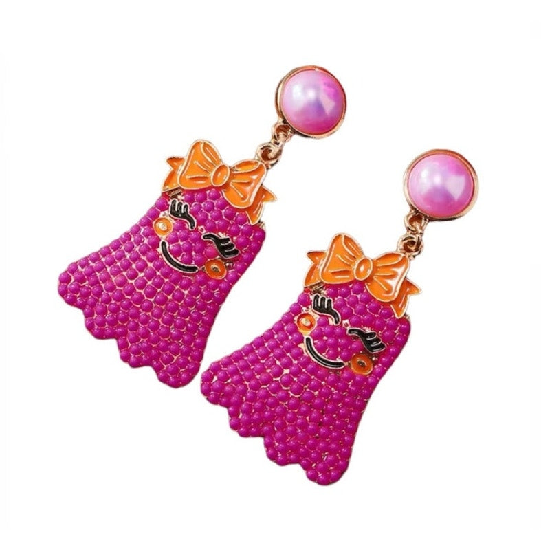 Ghost Earrings Pink